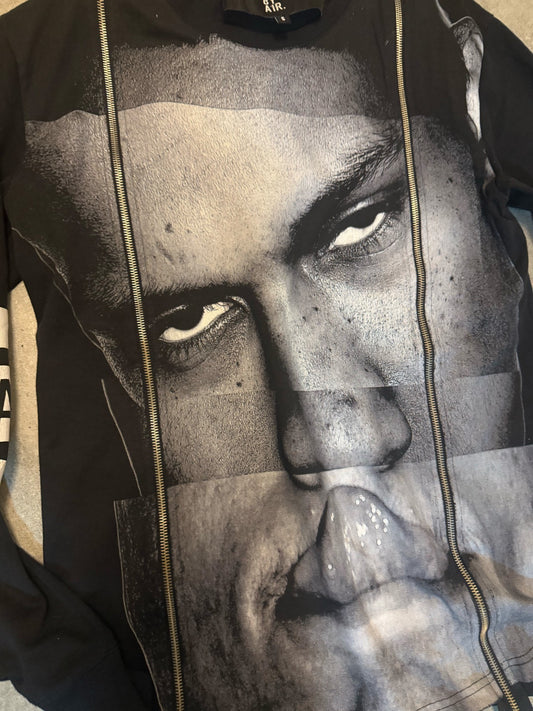 Hood by Air FW15 "Face Print" Multi-Zip Reconstruction Sweatshirt