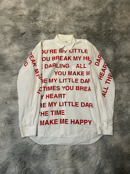 Junya Watanabe Poetry Text Shirt