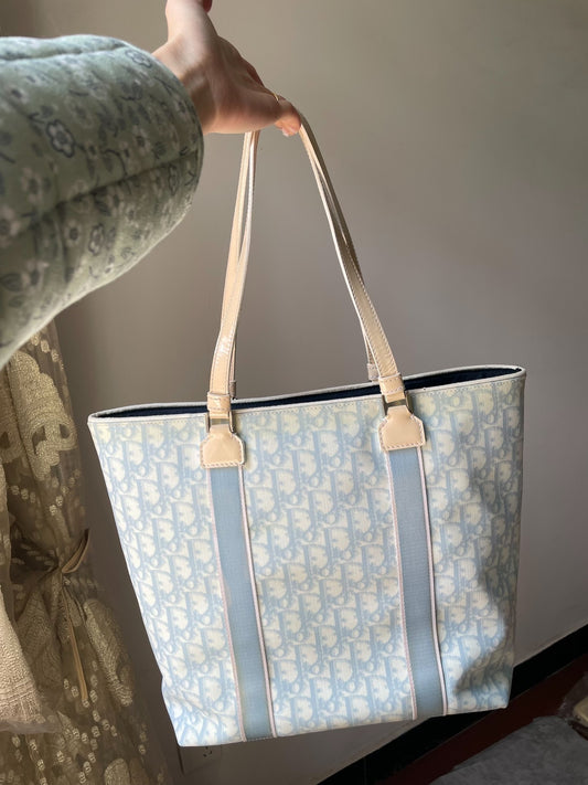 Dior Tote Bag by John Galliano, Light Blue (Vintage)