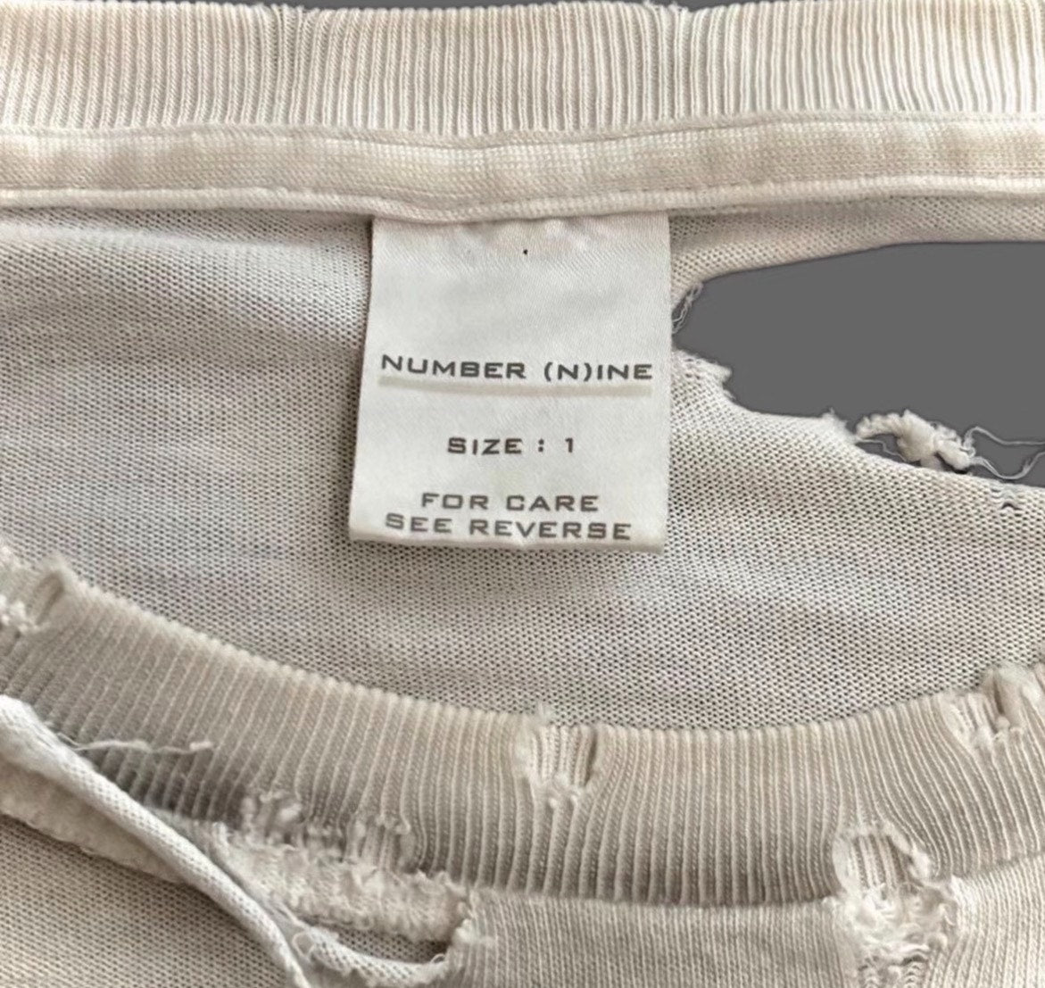 Number (N)ine Distressed Long-Sleeve Tee
