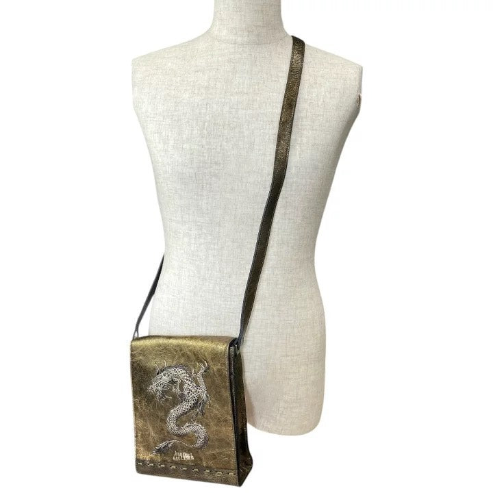 Vintage Jean Paul Gaultier Metallic Dragon Crossbody Bag