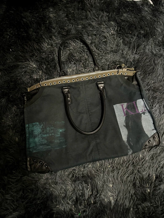 UNDERCOVER SS06 "T" Deconstructed Patchwork Studded Handbag