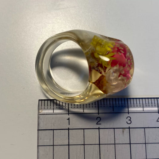 Undercover AW04 "But Beautiful" Floral Skull Resin Ring