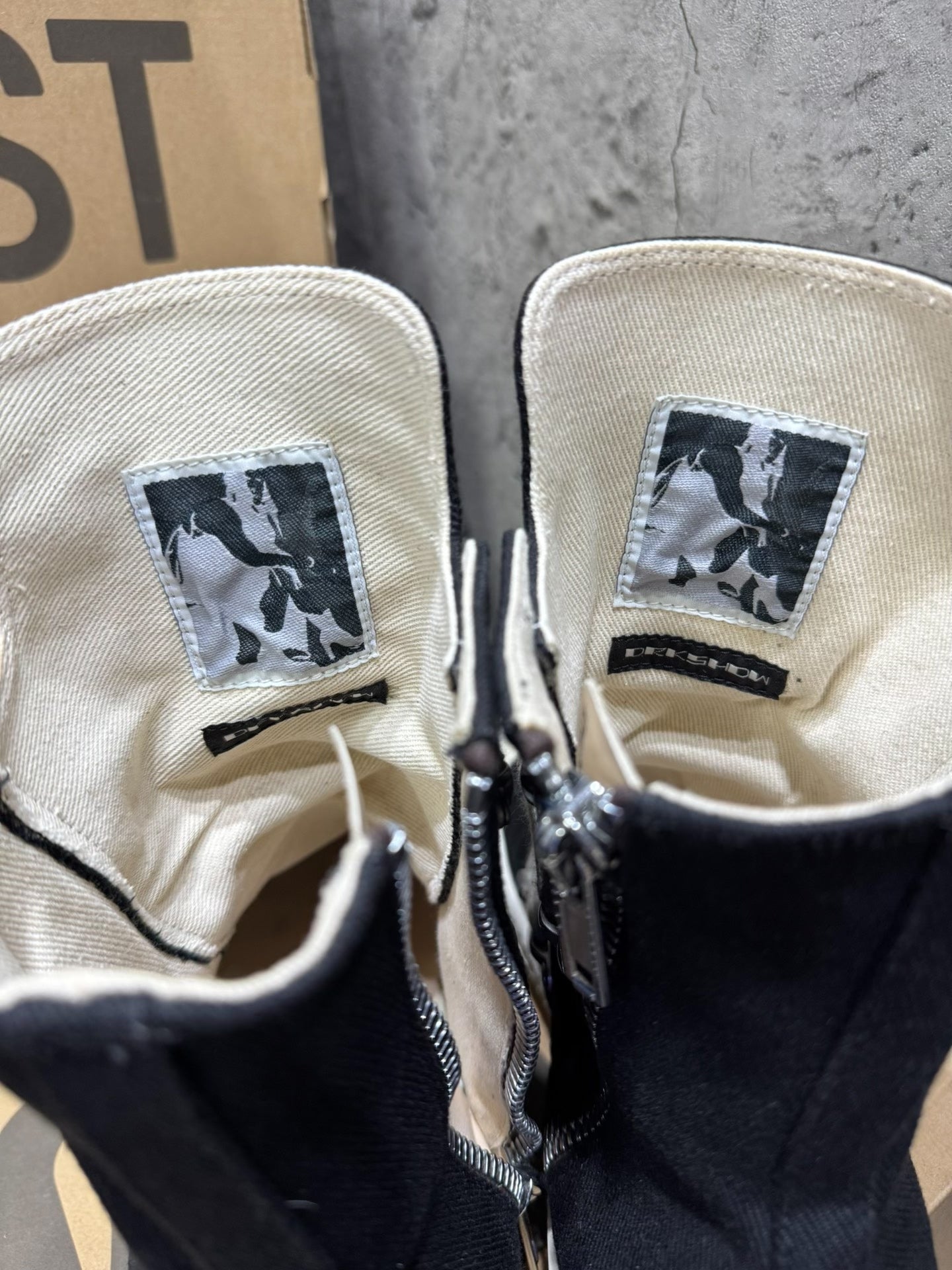 Rick Owens DRKSHDW 24FW "Pentagram" Canvas High-Tops