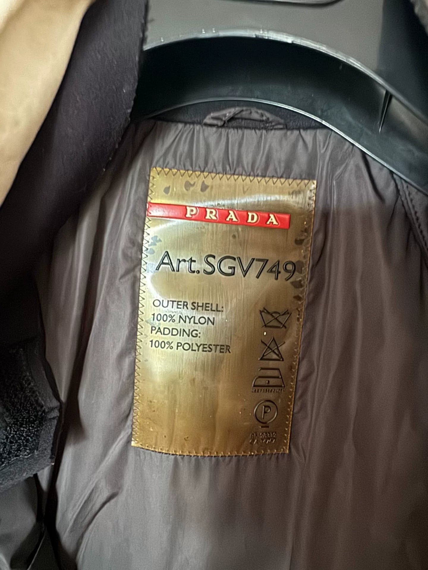 Prada Sport Padded Ski Jacket with Retractable Cable Lock