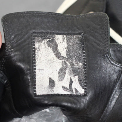 Rick Owens Mainline Calfskin Leather "Ramones" High-Top Sneakers
