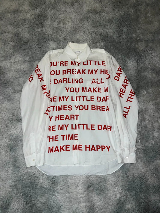 Junya Watanabe Poetry Text Shirt