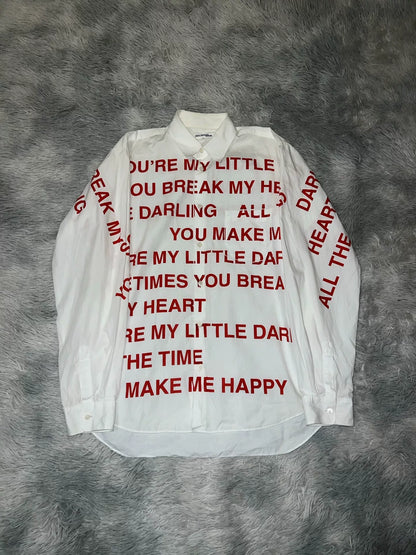 Junya Watanabe Poetry Text Shirt