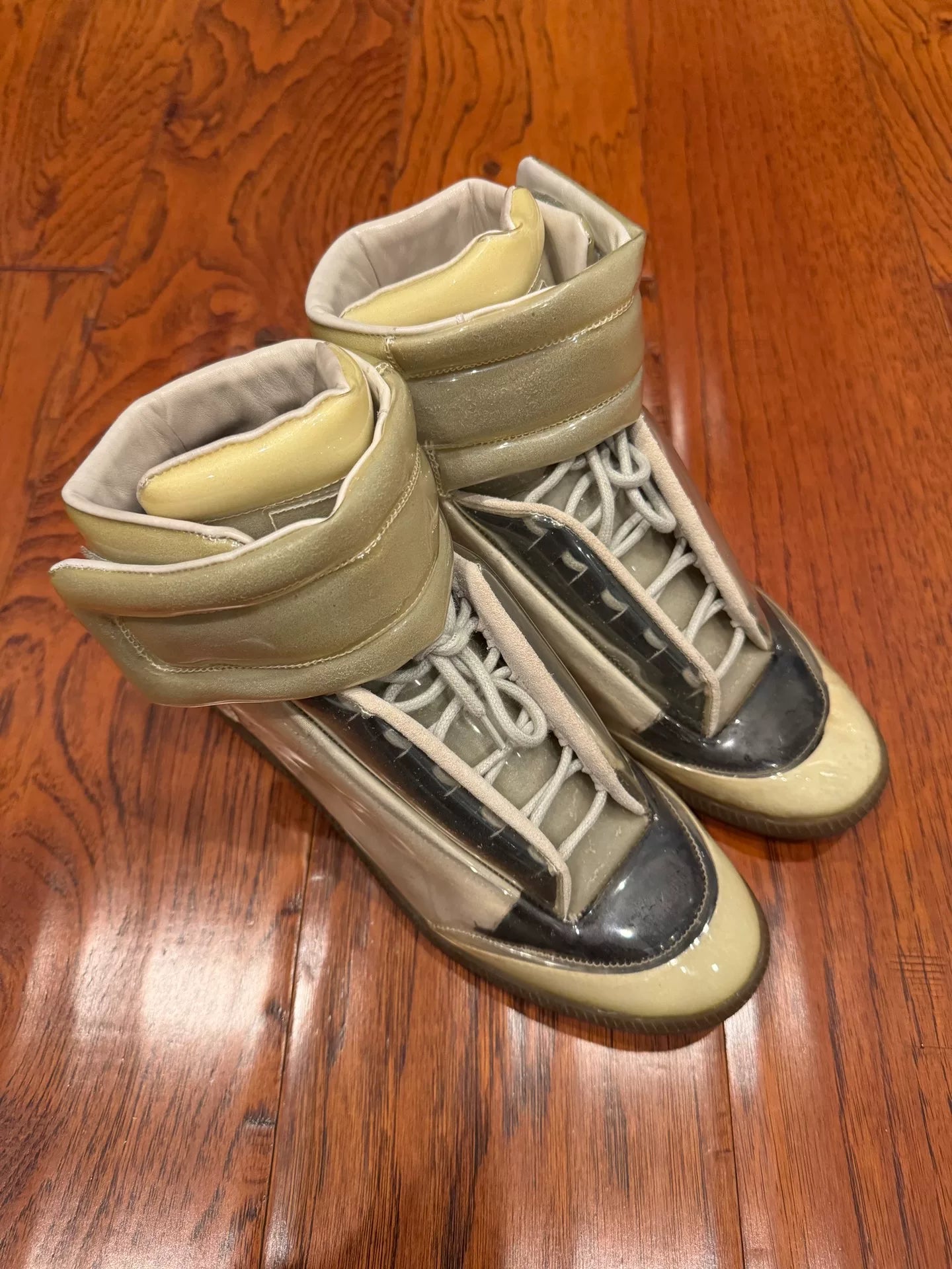 Maison Martin Margiela "Future" Transparent Vinyl High-Top Sneakers