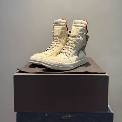 Rick Owens Mainline 2020 "Geobasket" Grey & Suede High-Top Sneakers