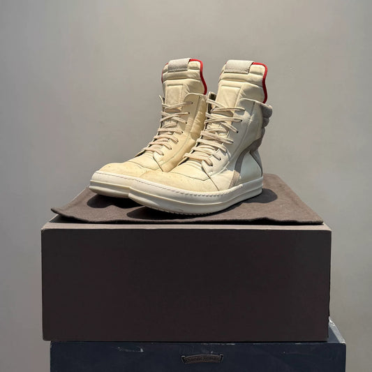 Rick Owens Mainline 2020 "Geobasket" Grey & Suede High-Top Sneakers