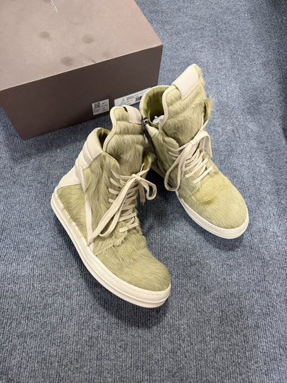 Rick Owens "Dirty Acid" Green Horsehair Geobasket