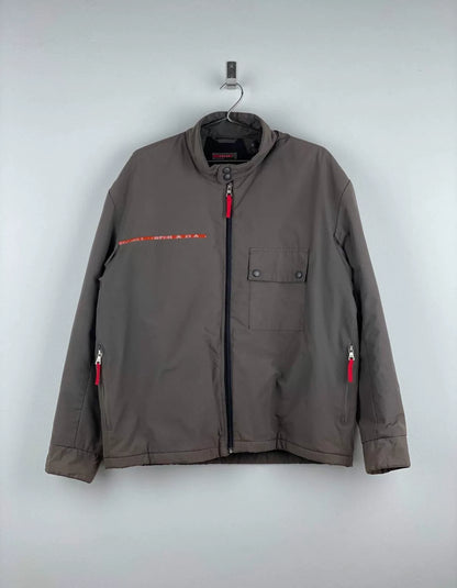 Prada Linea Rossa 2000s Brown Shearling-Lined Technical Jacket