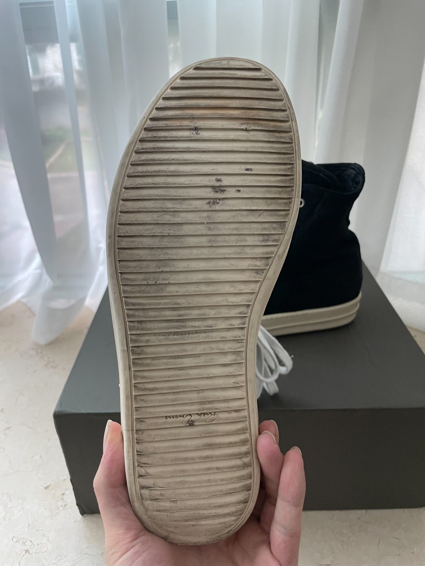 Rick Owens Mainline Suede "Ramones" Sneakers