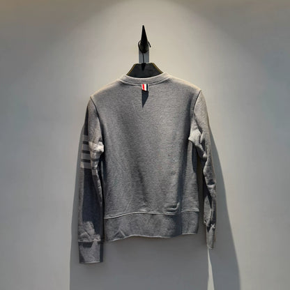 Thom Browne Classic 4-Bar Heather Grey Sweatshirt