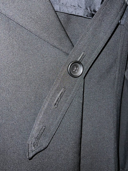 Yohji Yamamoto Pour Homme AW21 Embroidered Crow Wool Coat