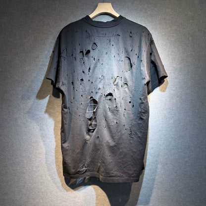 Givenchy Logo-Print Distressed Cotton T-Shirt  size S