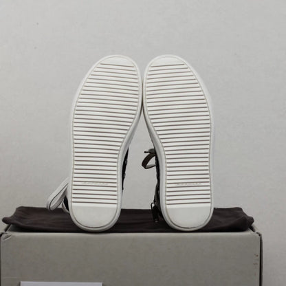 Rick Owens DRKSHDW Waxed Canvas "Ramones" High-Top Sneakers