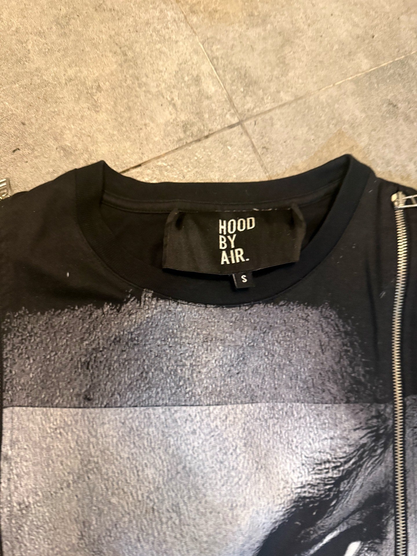 Hood by Air FW15 "Face Print" Multi-Zip Reconstruction Sweatshirt