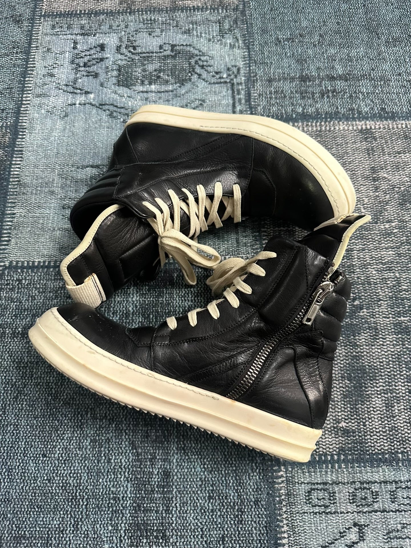 Rick Owens Mainline "Geobasket" High-Top Sneakers