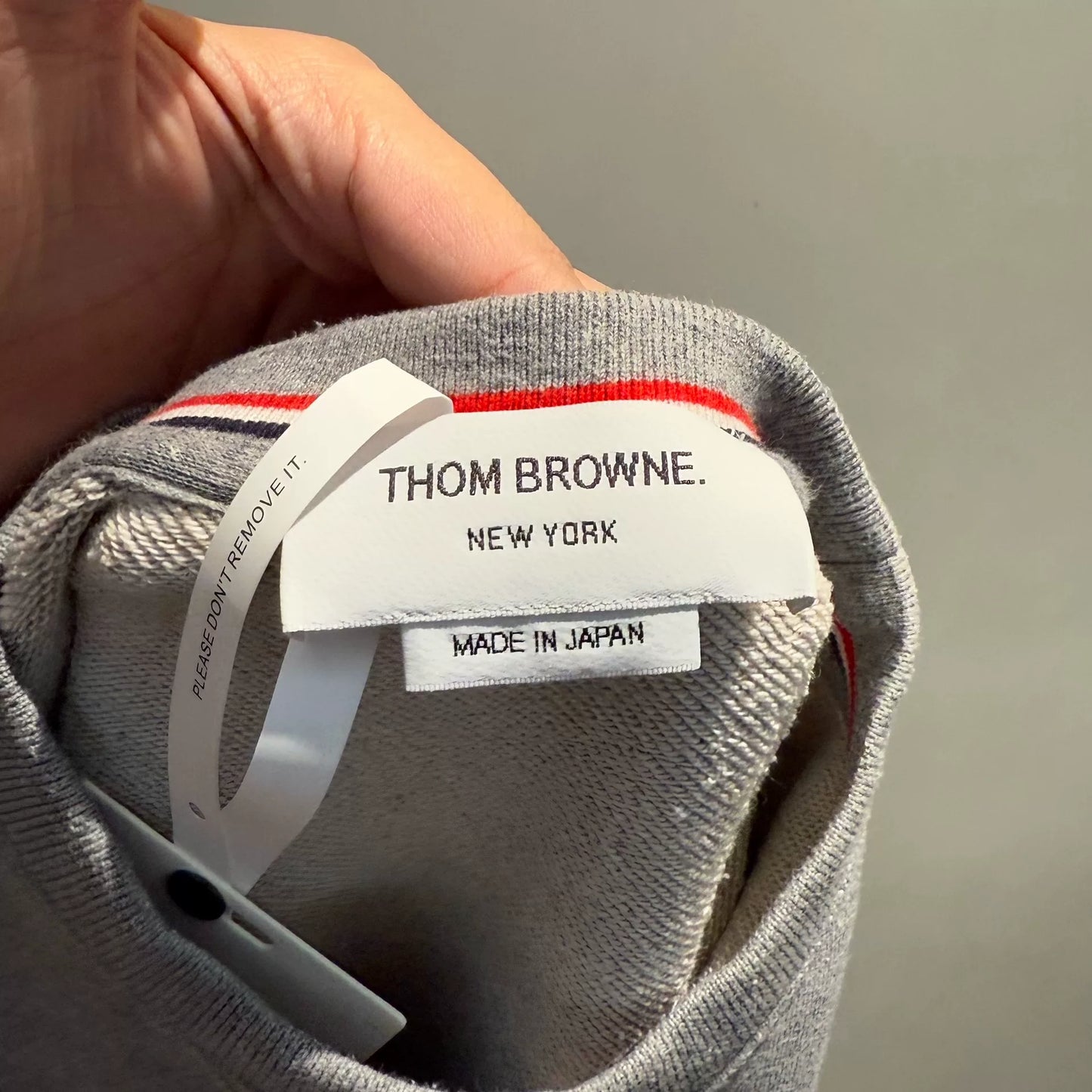 Thom Browne Classic 4-Bar Heather Grey Sweatshirt