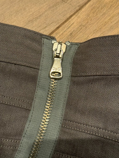 Dolce & Gabbana AW03 "Spiral Zipper" Flared Cargo Pants