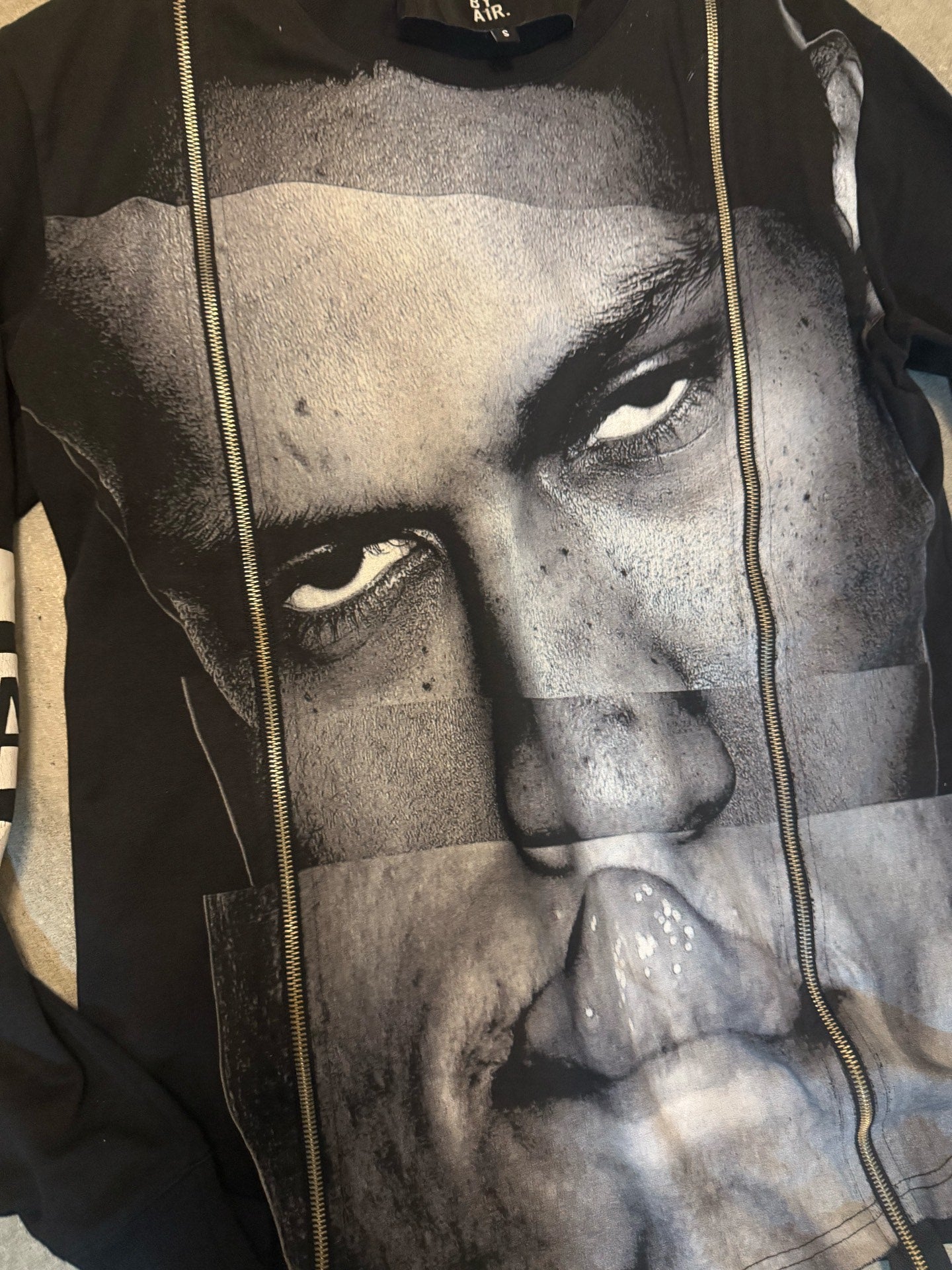 Hood by Air FW15 "Face Print" Multi-Zip Reconstruction Sweatshirt