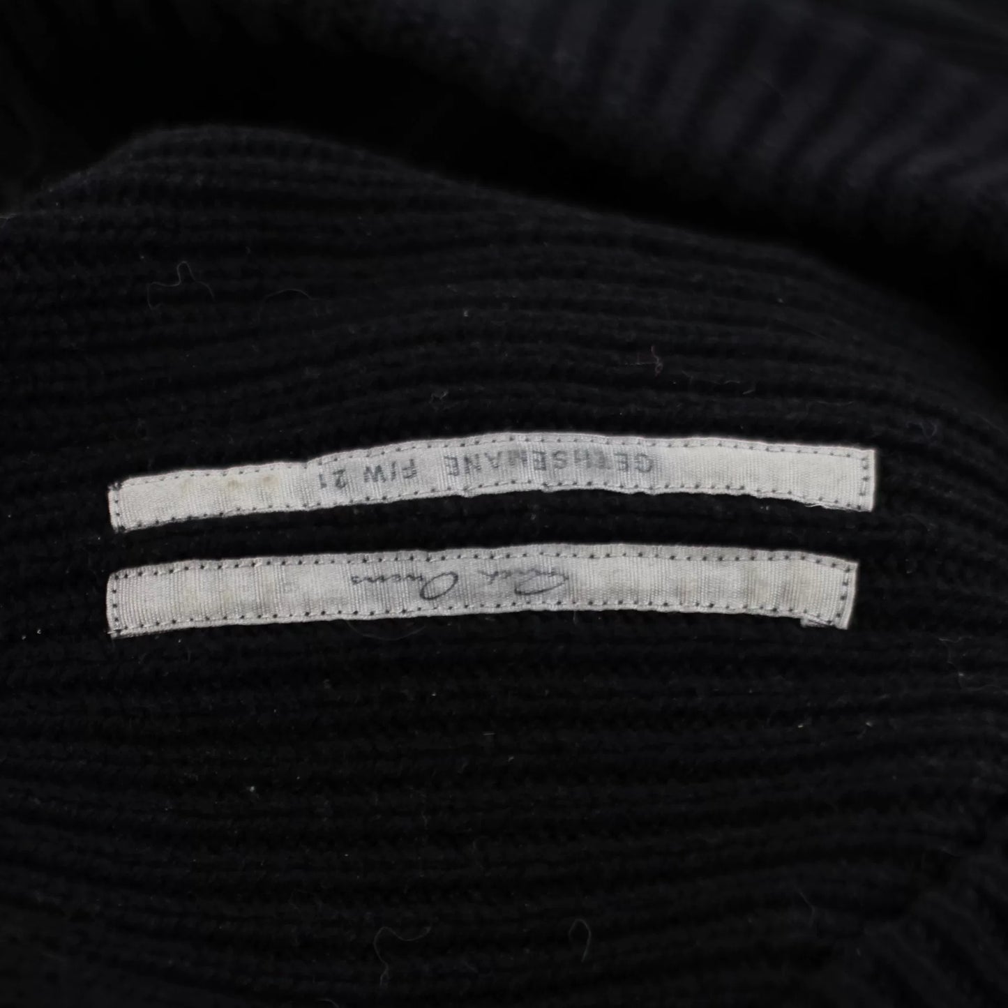Rick Owens Mainline Wool "Banana" Ribbed Layering Knit