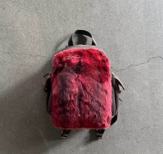 Prada Sport AW1999 Archival Red Fur Backpack