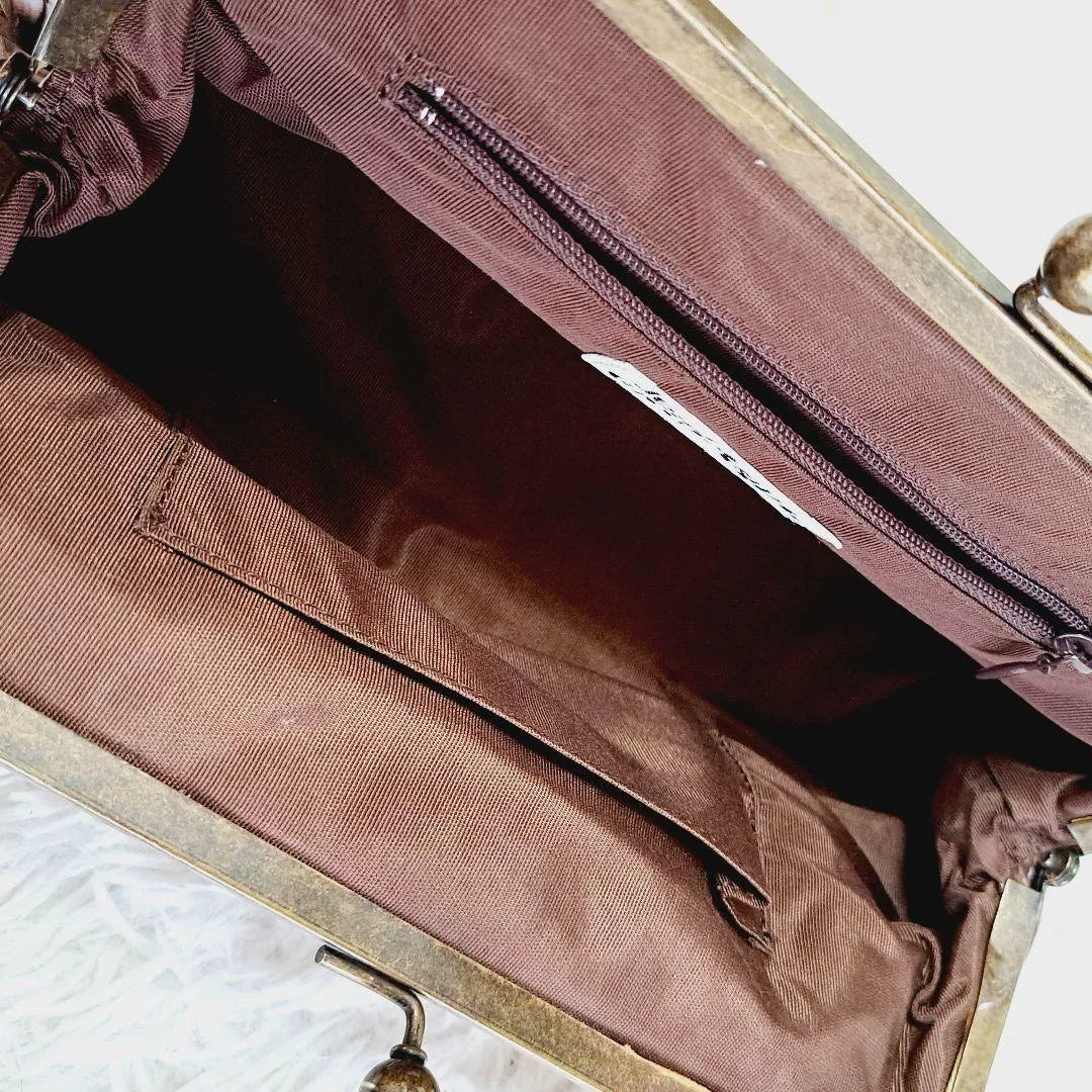 Vintage Jean Paul Gaultier Sepia Portrait Kiss-Lock Clutch