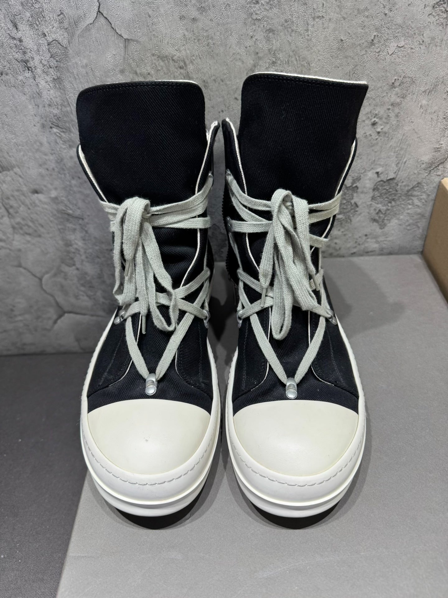 Rick Owens DRKSHDW 24FW "Pentagram" Canvas High-Tops
