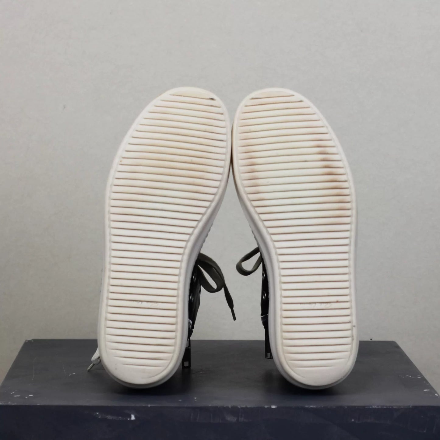 Rick Owens Mainline Calfskin Leather "Ramones" High-Top Sneakers