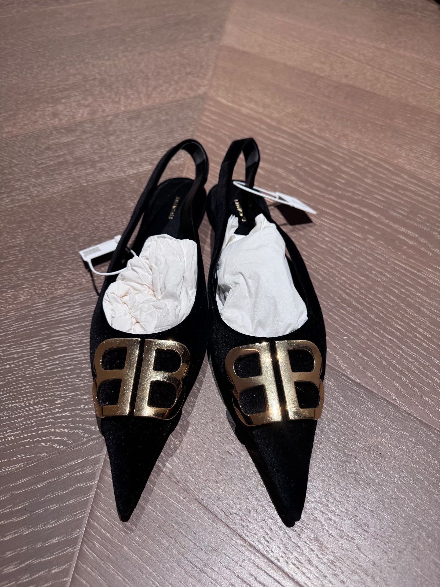 Balenciaga BB velvet ballet flats Balenciaga Black  Size 38