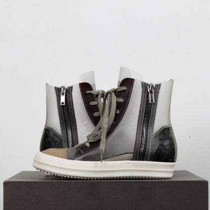 Rick Owens Translucent PVC "Ramones" High-Top Sneakers