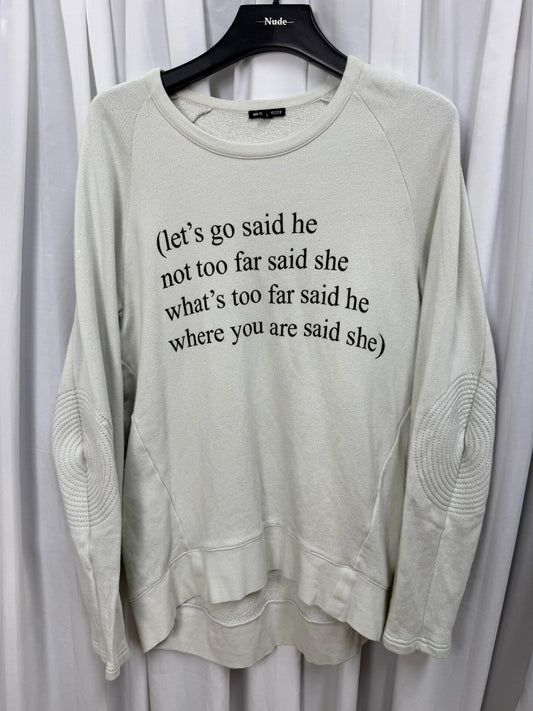 Ann Demeulemeester Poetry Sweatshirt