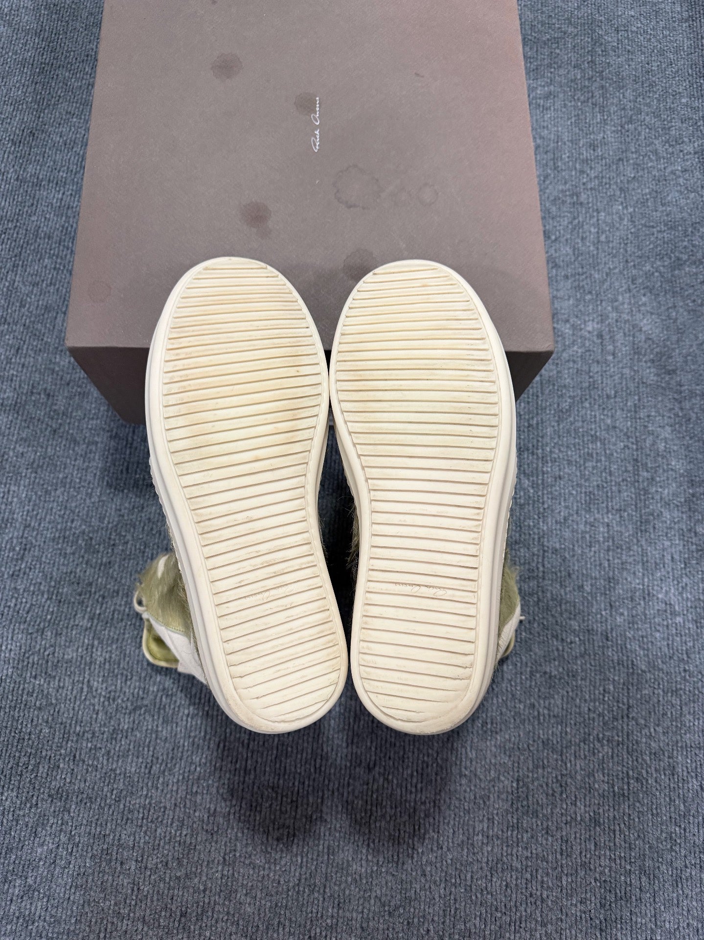 Rick Owens "Dirty Acid" Green Horsehair Geobasket