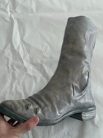 Carol Christian Poell "Prosthetic" Titanium Eyelet Boots (AM/2687P)