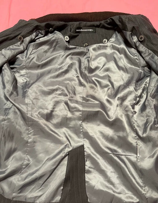 Mercibeaucoup AW11 Archival "Shark Head" Pinstripe Blazer