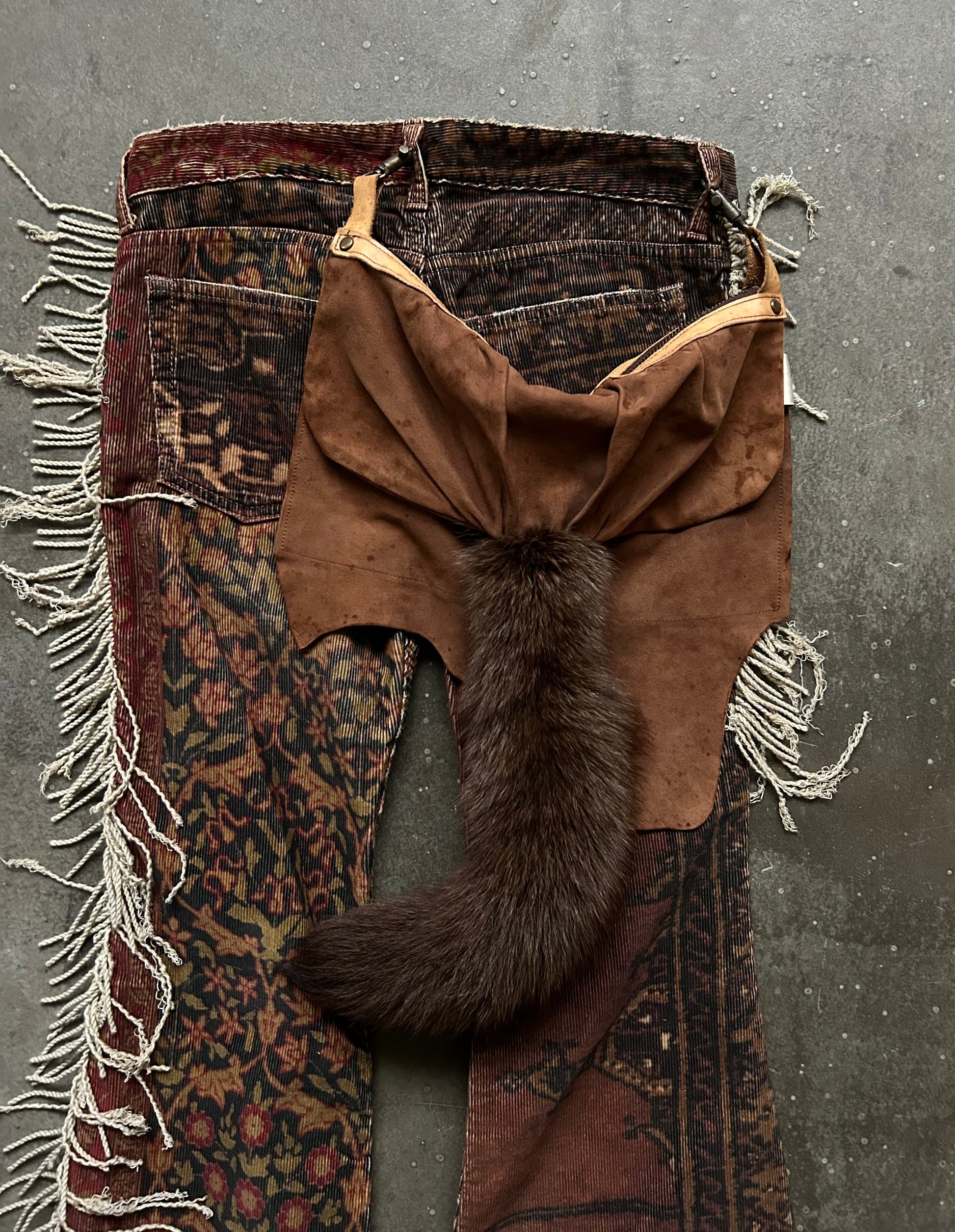 If Six Was Nine "Carpet" Fringe Flared Pants