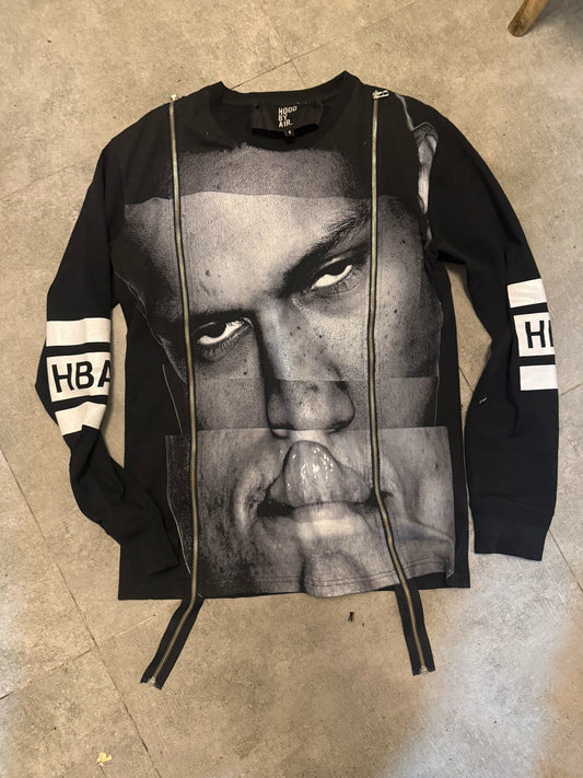 Hood by Air FW15 "Face Print" Multi-Zip Reconstruction Sweatshirt