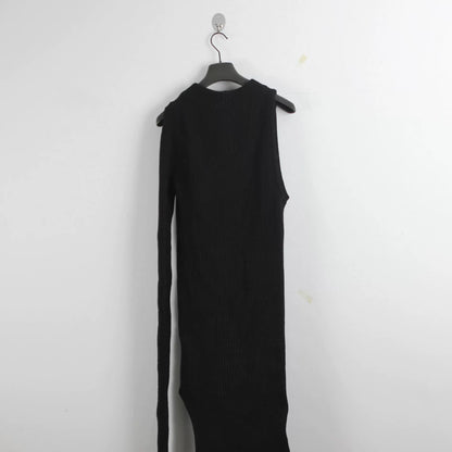 Rick Owens Mainline Wool "Banana" Ribbed Layering Knit
