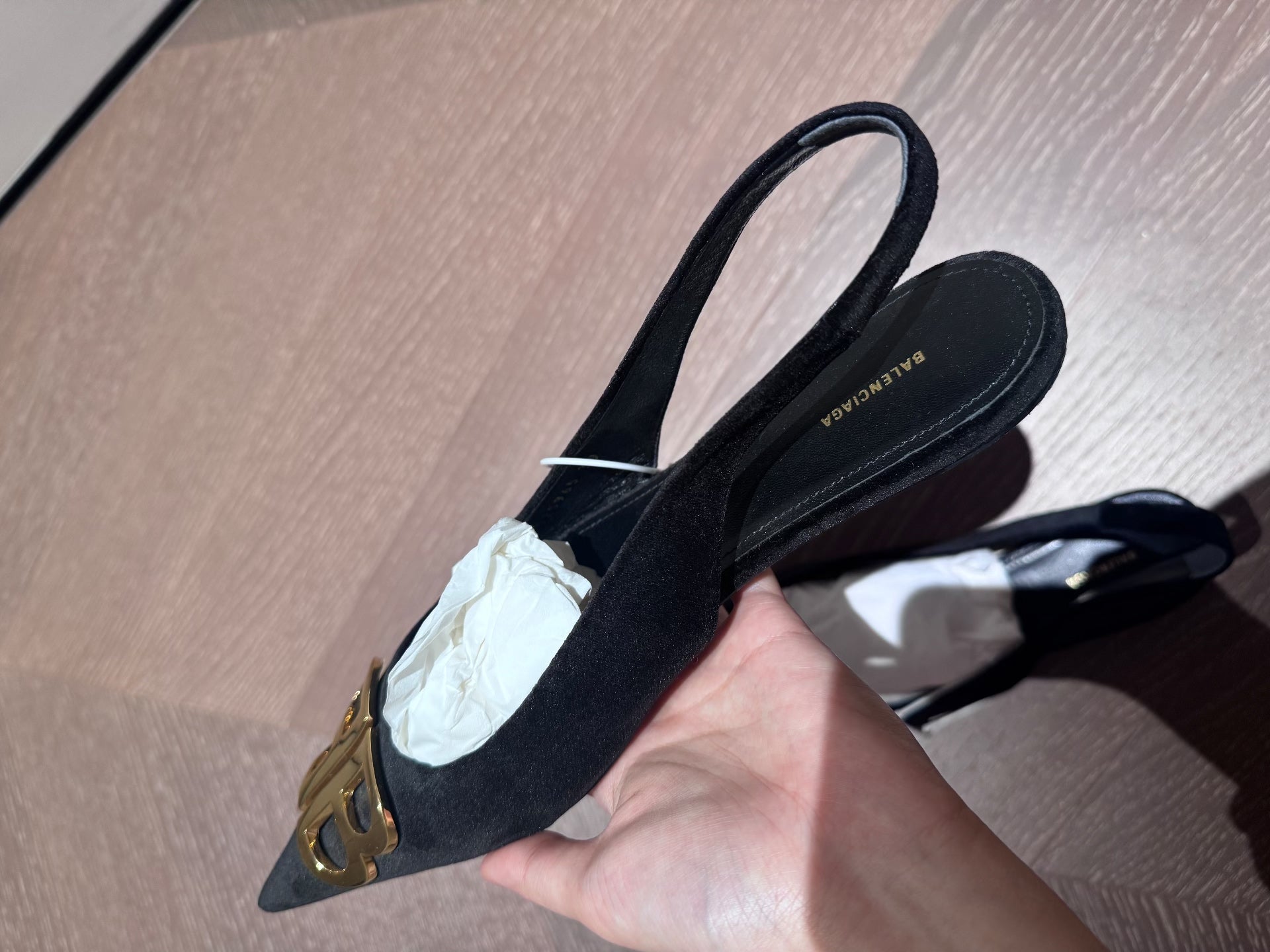 Balenciaga BB velvet ballet flats Balenciaga Black  Size 38