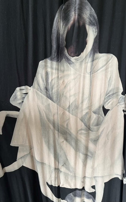 Yohji Yamamoto Pour Homme SS20 "Cradle Woman" Graphic Rayon Shirt
