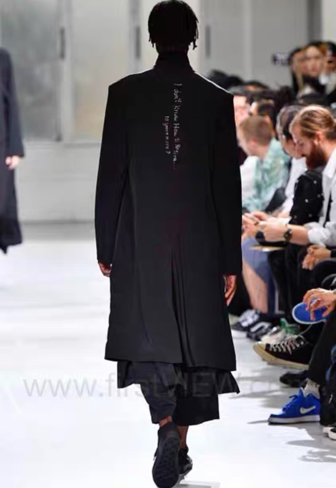 Yohji Yamamoto Pour Homme SS20 "Retirement" Text Coat