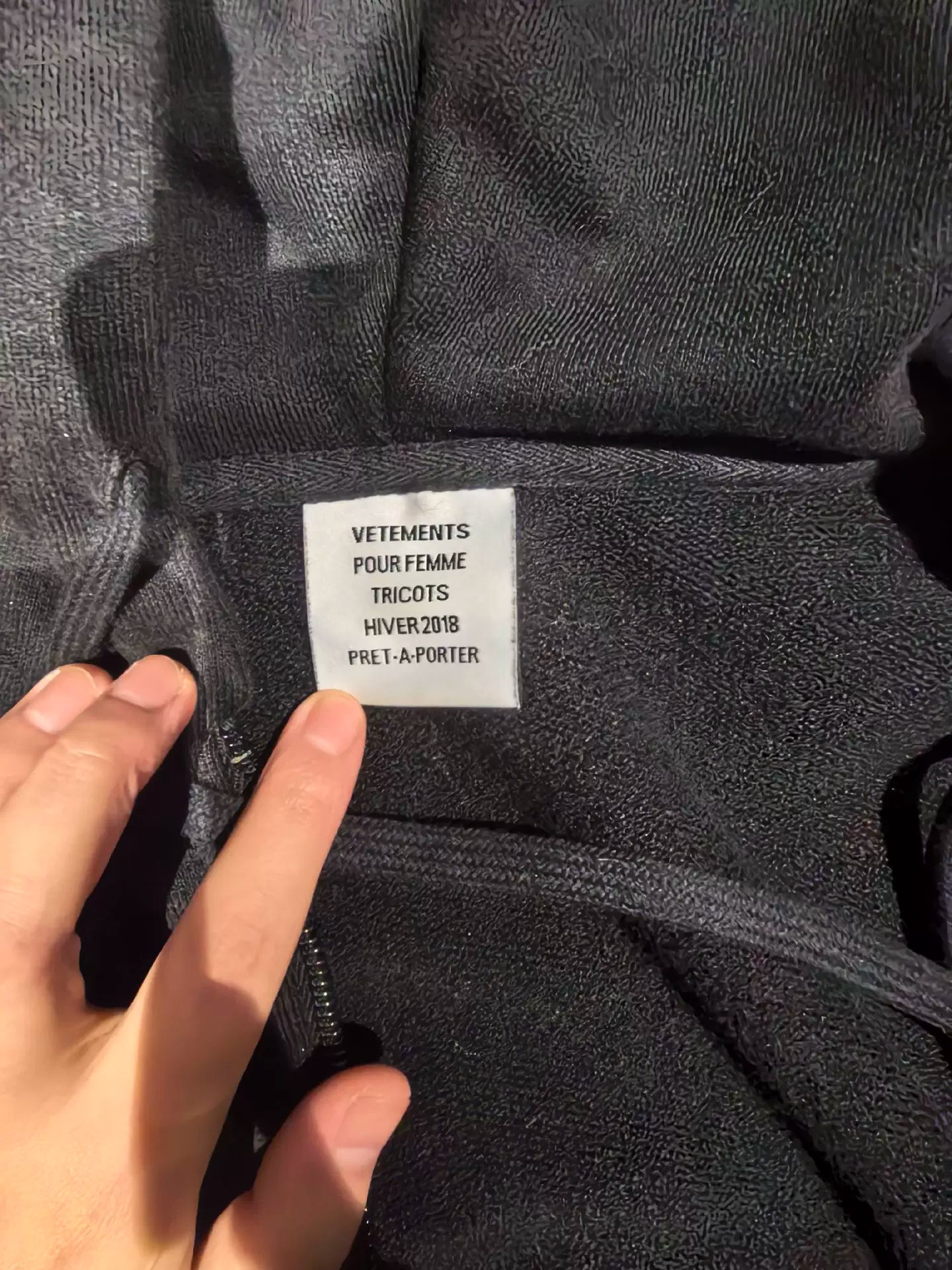 Vetements AW18 Spliced "Bridges / Antwerp" Zip-Up Hoodie