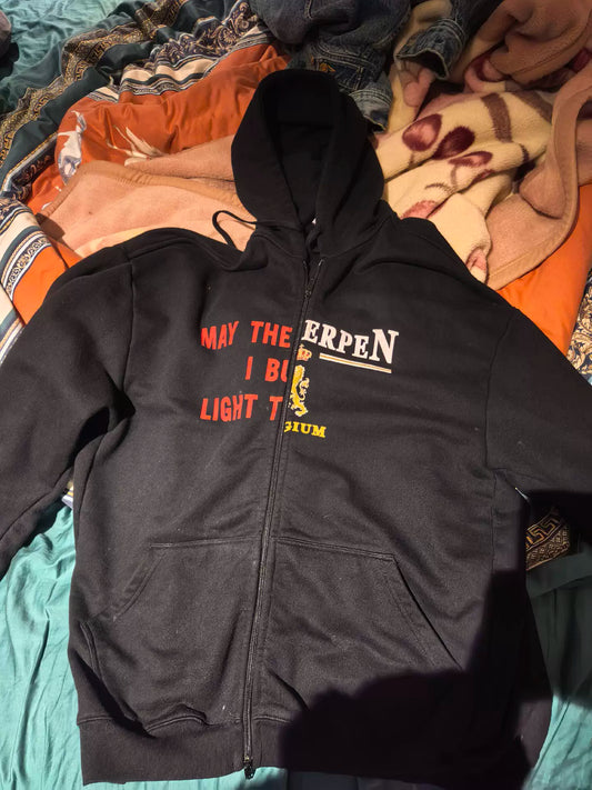 Vetements AW18 Spliced "Bridges / Antwerp" Zip-Up Hoodie