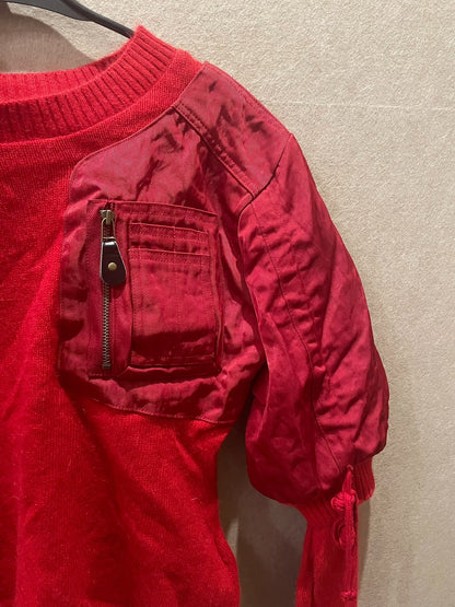 20471120 by Masahiro Nakagawa Archival Deconstructed Mixed-Media Sweater
