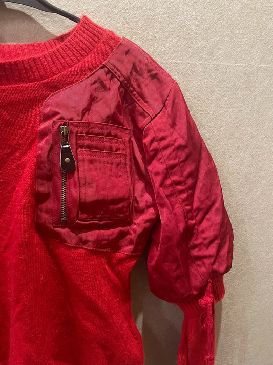 20471120 by Masahiro Nakagawa Archival Deconstructed Mixed-Media Sweater