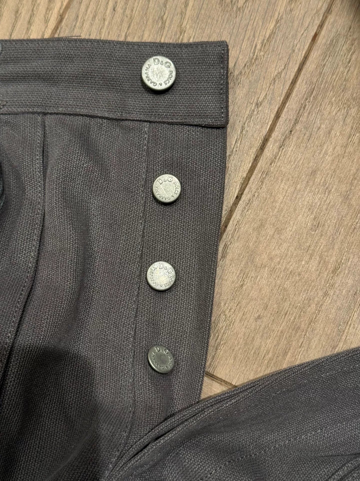Dolce & Gabbana AW03 "Spiral Zipper" Flared Cargo Pants
