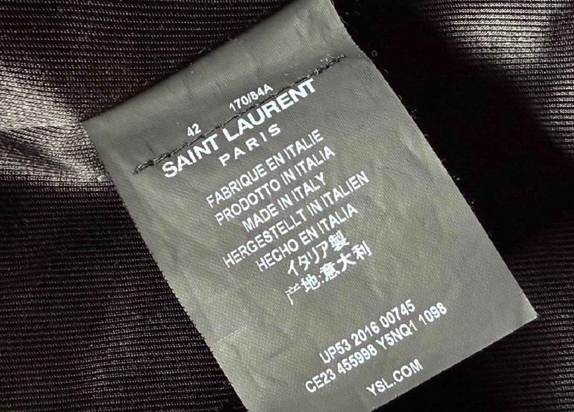Saint Laurent Paris SS14 "Blood Luster" Embroidered Biker Jacket
